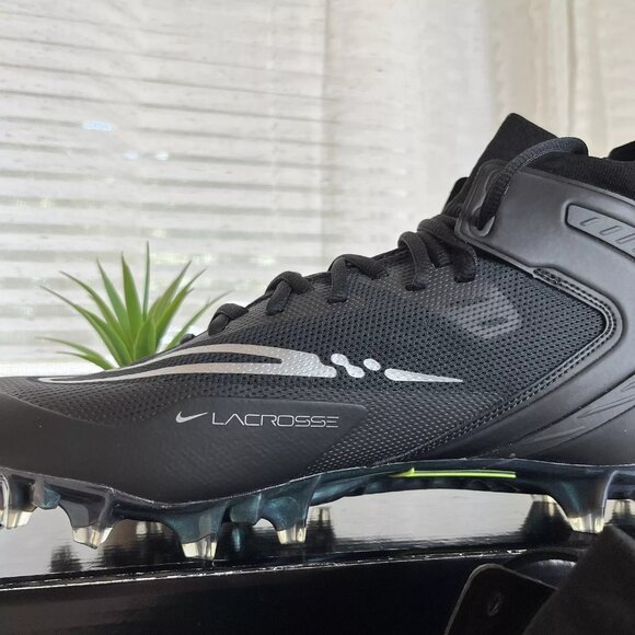 Nike Alpha Huarache‎ Elite 8 LAX Lacrosse Black Cleats CW4440-005 Men\'s Size 14 main image 4